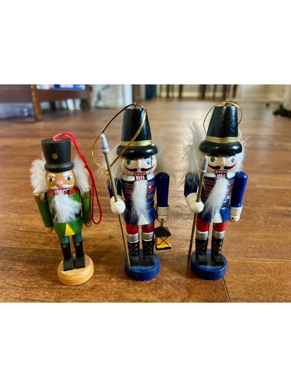 Vintage International Nutcracker Collection Wooden Nutcracker Ornaments Set of 3